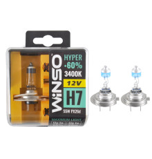 Лампа H7 12V +60 %  55W PX26d HYPER к-т 2шт WINSO