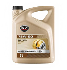 Масло трансмиссионное 75W-90 Synthetic Gear Oil GL-5 5 л K2