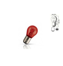 Лампа двухконтактная красная P21/5W 12V BAY15d Квант