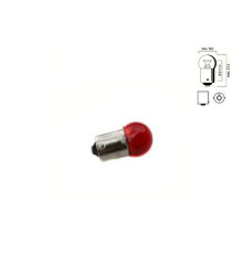 Лампа габарита красная R5W 12V5W  BA15s Квант